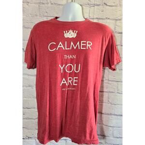 Ripple Junction Red White Calmer Than You Are Graphic T Shirt Medium